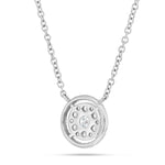 Diamond Halo Cluster Necklace - Shyne Jewelers L1216899 White Gold Shyne Jewelers