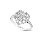 Diamond Halo Heart Ring - Shyne Jewelers DIAHEARTHALORING_1 White Gold Shyne Jewelers
