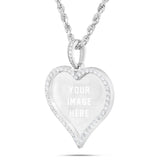 Diamond Heart Picture Pendant, 1 Inch - Shyne Jewelers 10K Yellow Gold 1 Inch SI1 Shyne Jewelers