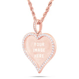 Diamond Heart Picture Pendant, 1 Inch - Shyne Jewelers 160-00323 10K Rose Gold SI1 Shyne Jewelers