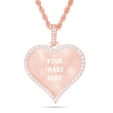 Diamond Heart Picture Pendant, 1 Inch - Shyne Jewelers 160-00323 10K Rose Gold SI1 Shyne Jewelers