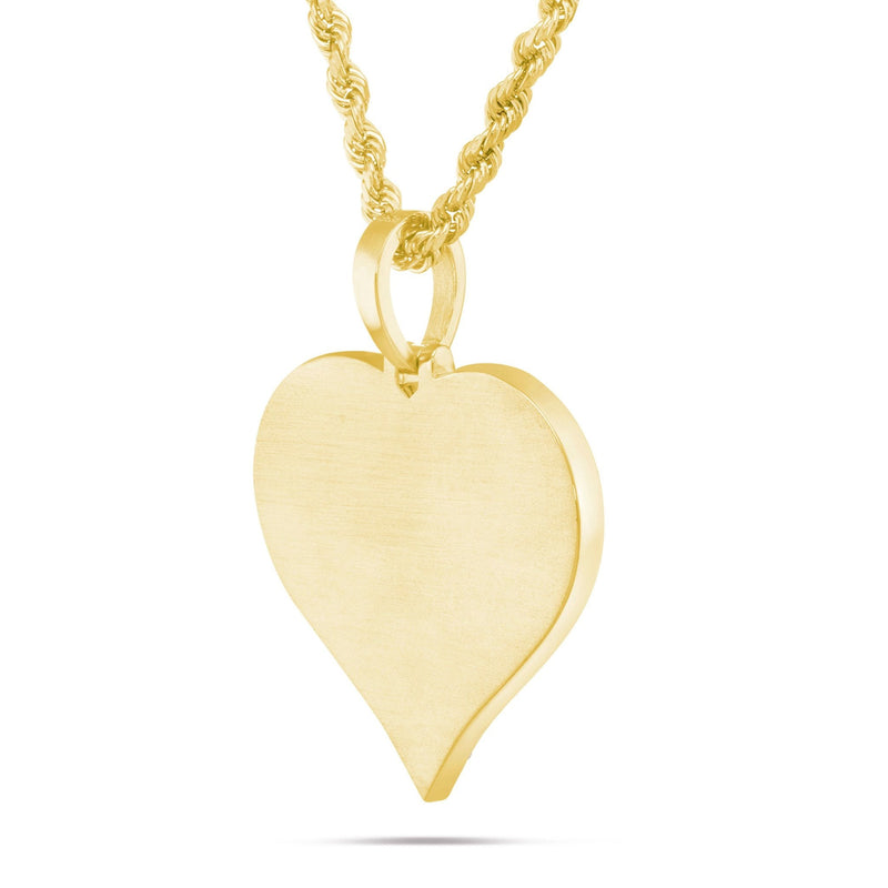 Diamond Heart Picture Pendant, 1 Inch - Shyne Jewelers 160-00323 10K Yellow Gold SI1 Shyne Jewelers