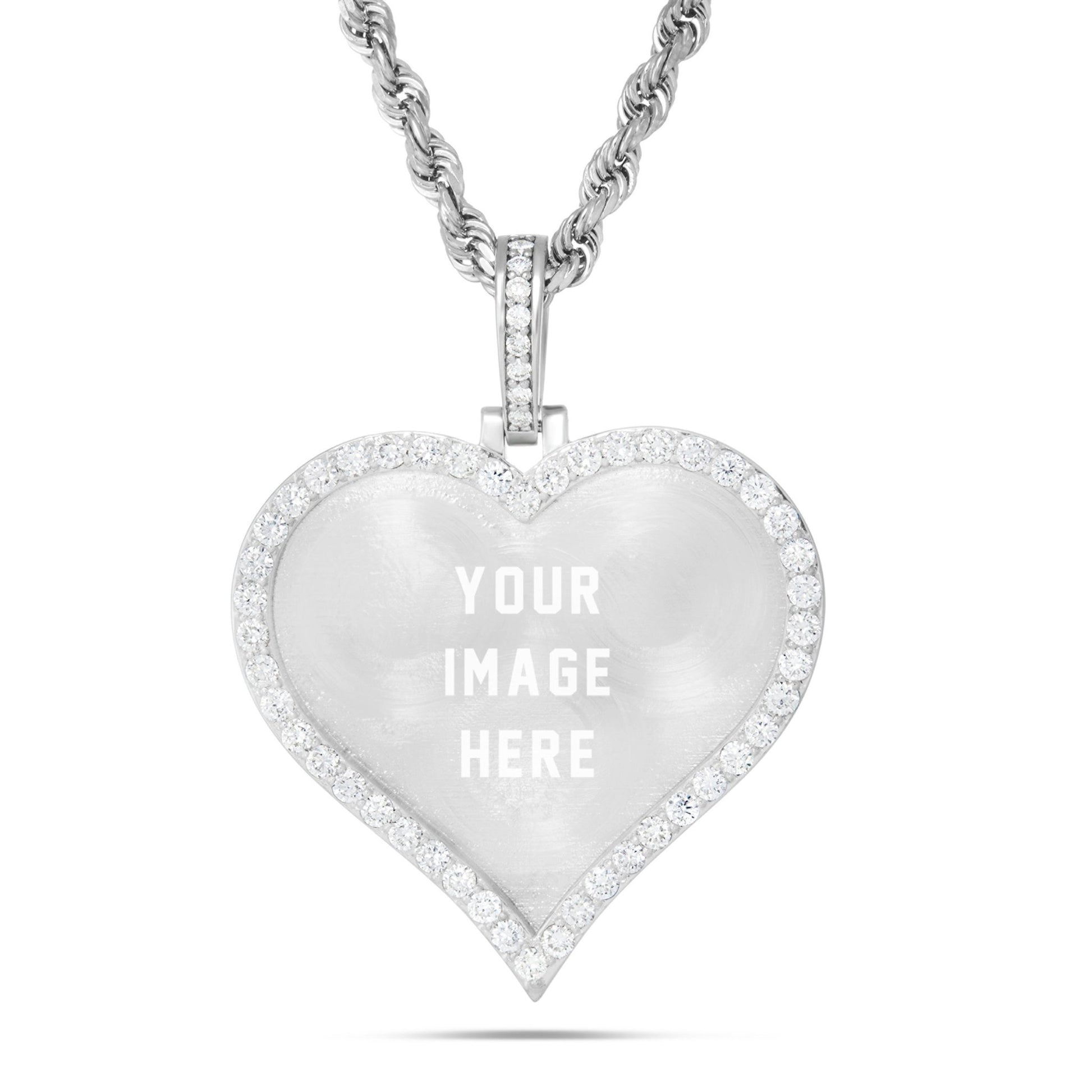 Silver Philly Love Heart Diamond Necklace