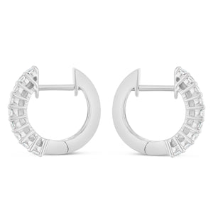 Diamond Huggy Earrings, Medium - Shyne Jewelers DE10433 White Gold Shyne Jewelers