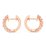 Diamond Huggy Earrings, Medium - Shyne Jewelers DE03442 Rose Gold Shyne Jewelers