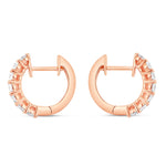 Diamond Huggy Earrings, Medium - Shyne Jewelers DE03442 Rose Gold Shyne Jewelers