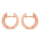 Diamond Huggy Earrings, Medium - Shyne Jewelers DE10433 Rose Gold Shyne Jewelers