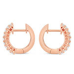 Diamond Huggy Earrings, Medium - Shyne Jewelers DE10433 Rose Gold Shyne Jewelers