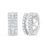 Diamond Huggy Earrings, Medium - Shyne Jewelers DE10433 White Gold Shyne Jewelers