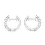 Diamond Huggy Earrings, Medium - Shyne Jewelers DE03442 White Gold Shyne Jewelers