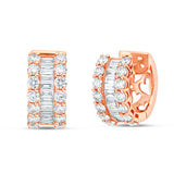 Diamond Huggy Earrings, Medium - Shyne Jewelers DE03442 Rose Gold Shyne Jewelers
