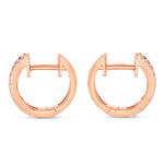 Diamond Huggy Earrings, Small - Shyne Jewelers DE10524 Rose Gold Shyne Jewelers