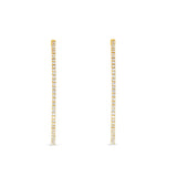 Diamond Inside-out Hoop Earrings, 2" - Shyne Jewelers Yellow Gold Shyne Jewelers