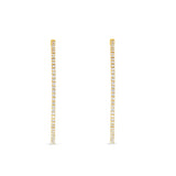 Diamond Inside-out Hoop Earrings, 2" - Shyne Jewelers Yellow Gold Shyne Jewelers