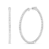 Diamond Inside-out Hoops, 1.5" - Shyne Jewelers 150-000011 White Gold Shyne Jewelers