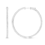 Diamond Inside-out Hoops, 1.5" - Shyne Jewelers 150-000011 White Gold Shyne Jewelers