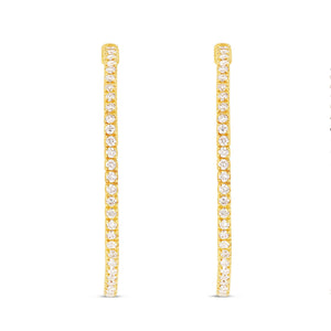 Diamond Inside-out Hoops, 1.5