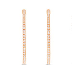 Diamond Inside-out Hoops, 1.5