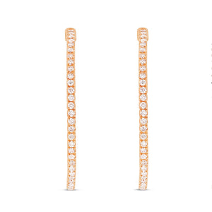 Diamond Inside-out Hoops, 1.5
