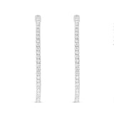 Diamond Inside-out Hoops, 1.5" - Shyne Jewelers 150-000011 White Gold Shyne Jewelers