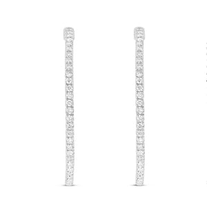Diamond Inside-out Hoops, 1.5
