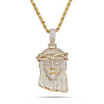 Diamond Jesus Head Pendant - Shyne Jewelers 160-00682 Yellow Gold Shyne Jewelers