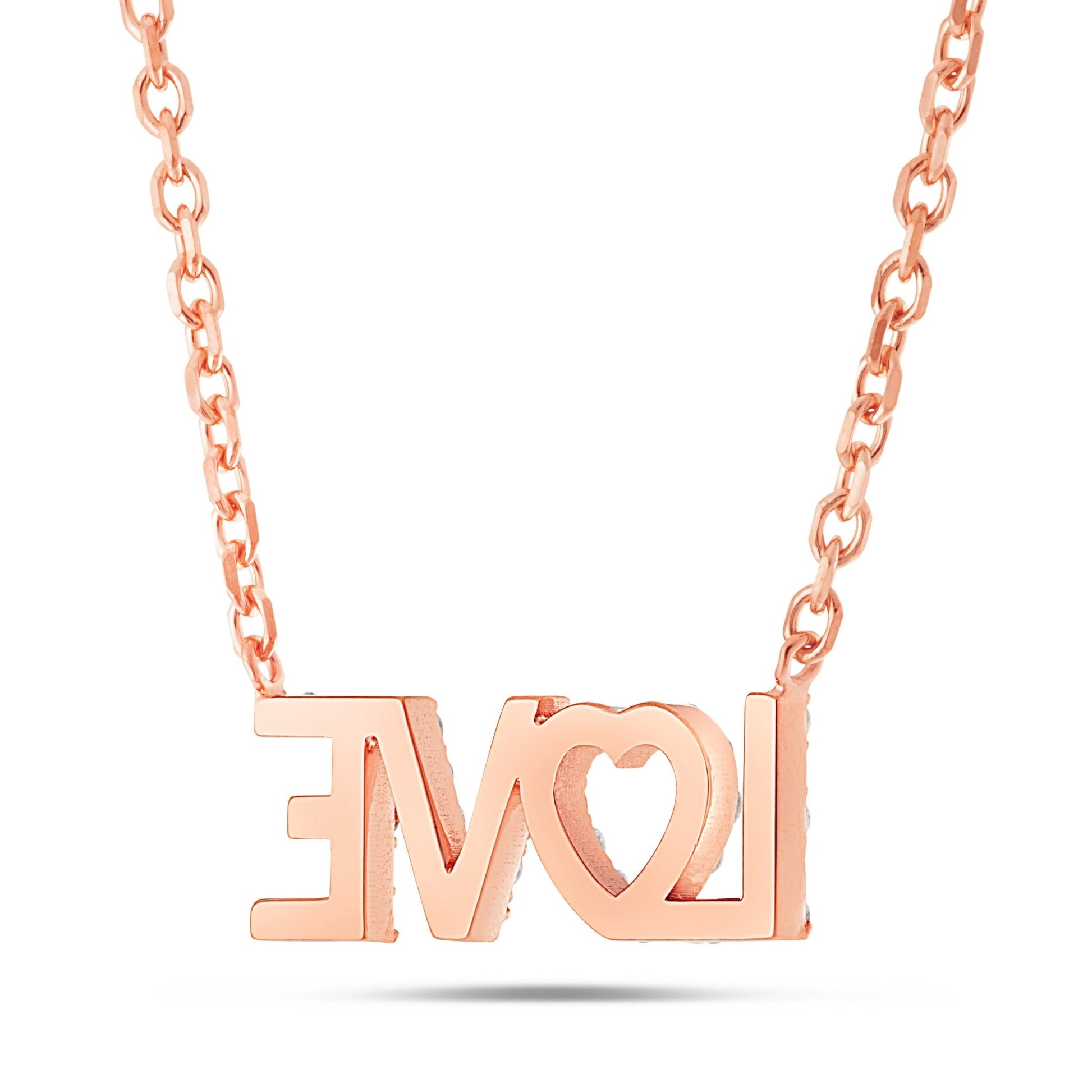 Diamond LOVE Pendant - Shyne Jewelers Rose Gold Shyne Jewelers