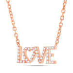 Diamond LOVE Pendant - Shyne Jewelers Rose Gold Shyne Jewelers