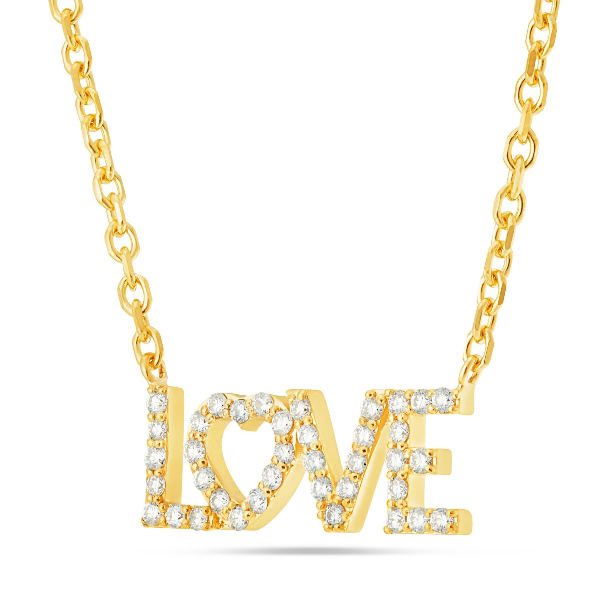 Diamond LOVE Pendant - Shyne Jewelers Yellow Gold Shyne Jewelers