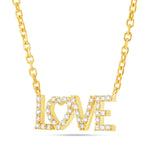 Diamond LOVE Pendant - Shyne Jewelers Yellow Gold Shyne Jewelers