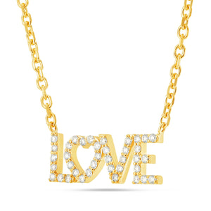 Diamond LOVE Pendant - Shyne Jewelers Yellow Gold Shyne Jewelers