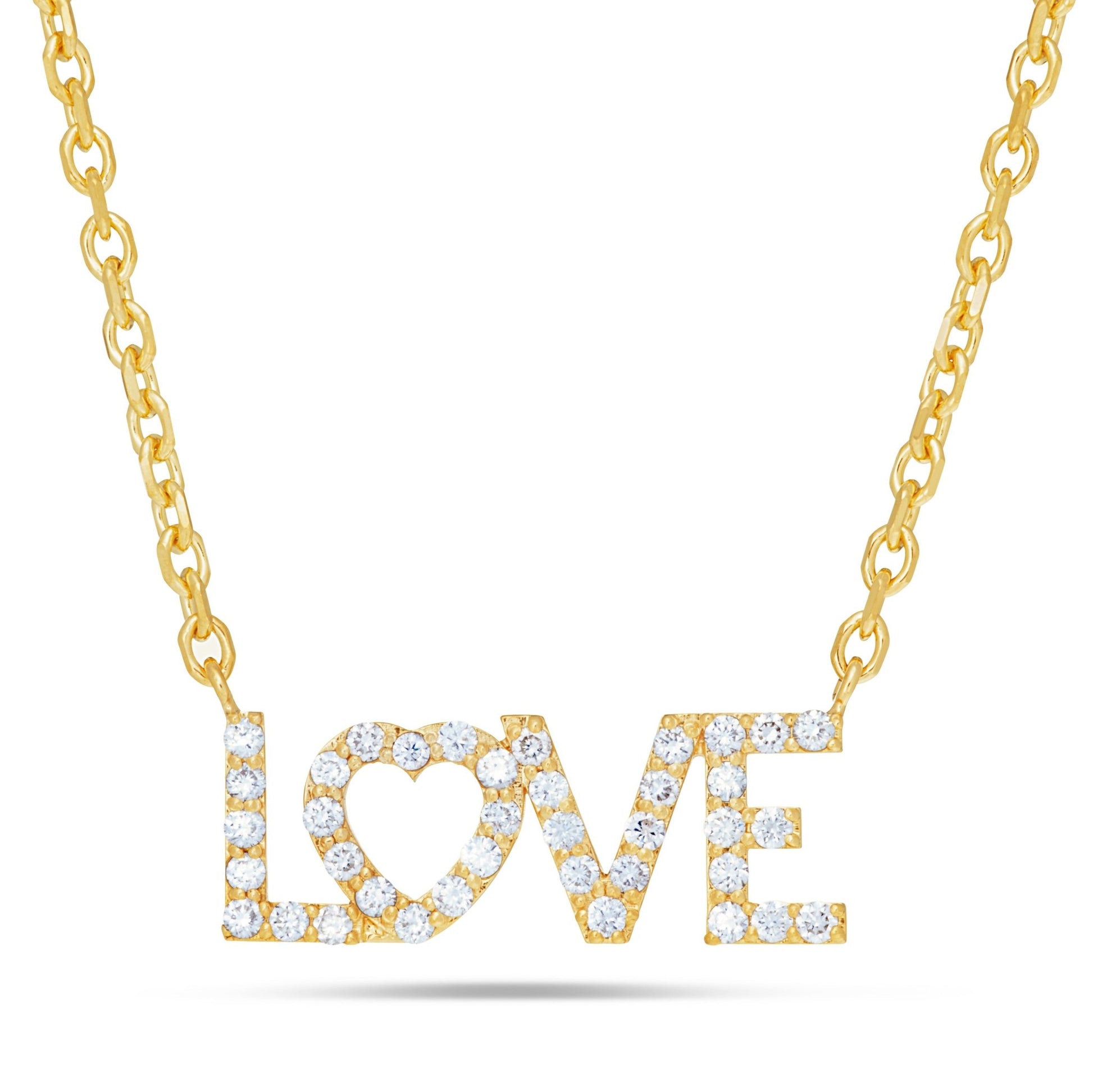 Diamond LOVE Pendant - Shyne Jewelers Yellow Gold Shyne Jewelers