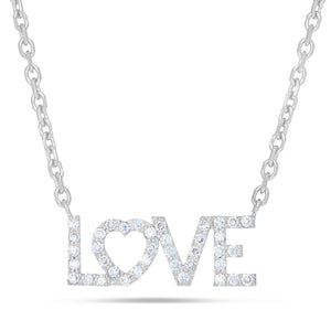 Diamond LOVE Pendant - Shyne Jewelers White Gold Shyne Jewelers