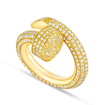 Diamond Nail Statement Ring - Shyne Jewelers 135-00101 Yellow Gold 4 Shyne Jewelers