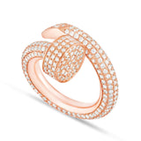 Diamond Nail Statement Ring - Shyne Jewelers 135-00101 Rose Gold 4 Shyne Jewelers