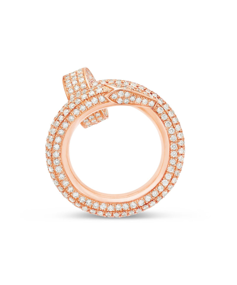 Diamond Nail Statement Ring - Shyne Jewelers 135-00101 Rose Gold 4 Shyne Jewelers