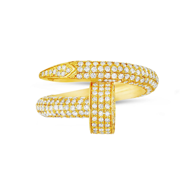 Diamond Nail Statement Ring - Shyne Jewelers 135-00101 Yellow Gold 4 Shyne Jewelers