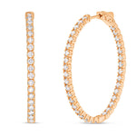 Diamond Oval Inside-out Hoops, 1.5