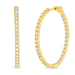 Diamond Oval Inside-out Hoops, 1.5