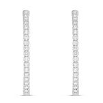 Diamond Oval Inside-out Hoops, 1.5