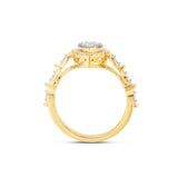 Diamond Pear Cluster Engagement Ring - Shyne Jewelers 130-00149 Yellow Gold Shyne Jewelers