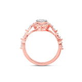 Diamond Pear Cluster Engagement Ring - Shyne Jewelers 130-00149 Rose Gold Shyne Jewelers