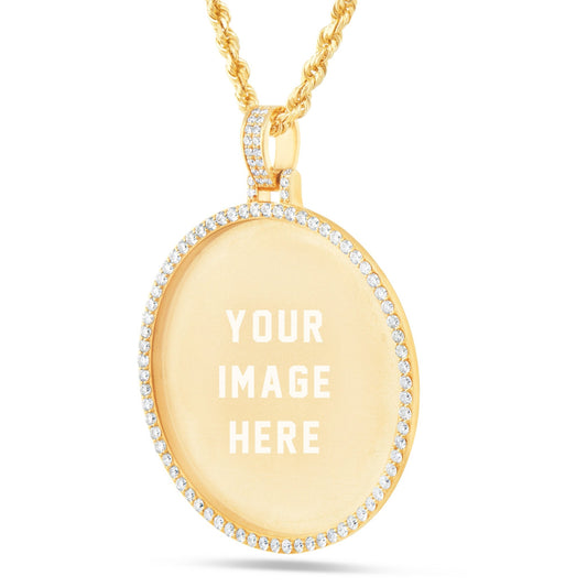 Diamond Picture Pendant, 2 Inches - Shyne Jewelers 160-00055 Yellow Gold 10KT Gold SI Shyne Jewelers