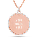 Diamond Picture Pendant, 2 Inches - Shyne Jewelers 160-00055 Rose Gold 10KT Gold SI Shyne Jewelers