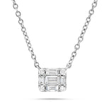 Diamond Rectangle Baguette Necklace - Shyne Jewelers Shyne Jewelers