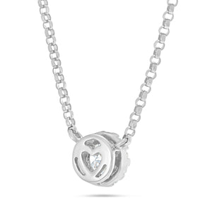 Diamond Solitaire Illustion Necklace - Shyne Jewelers White Gold Shyne Jewelers