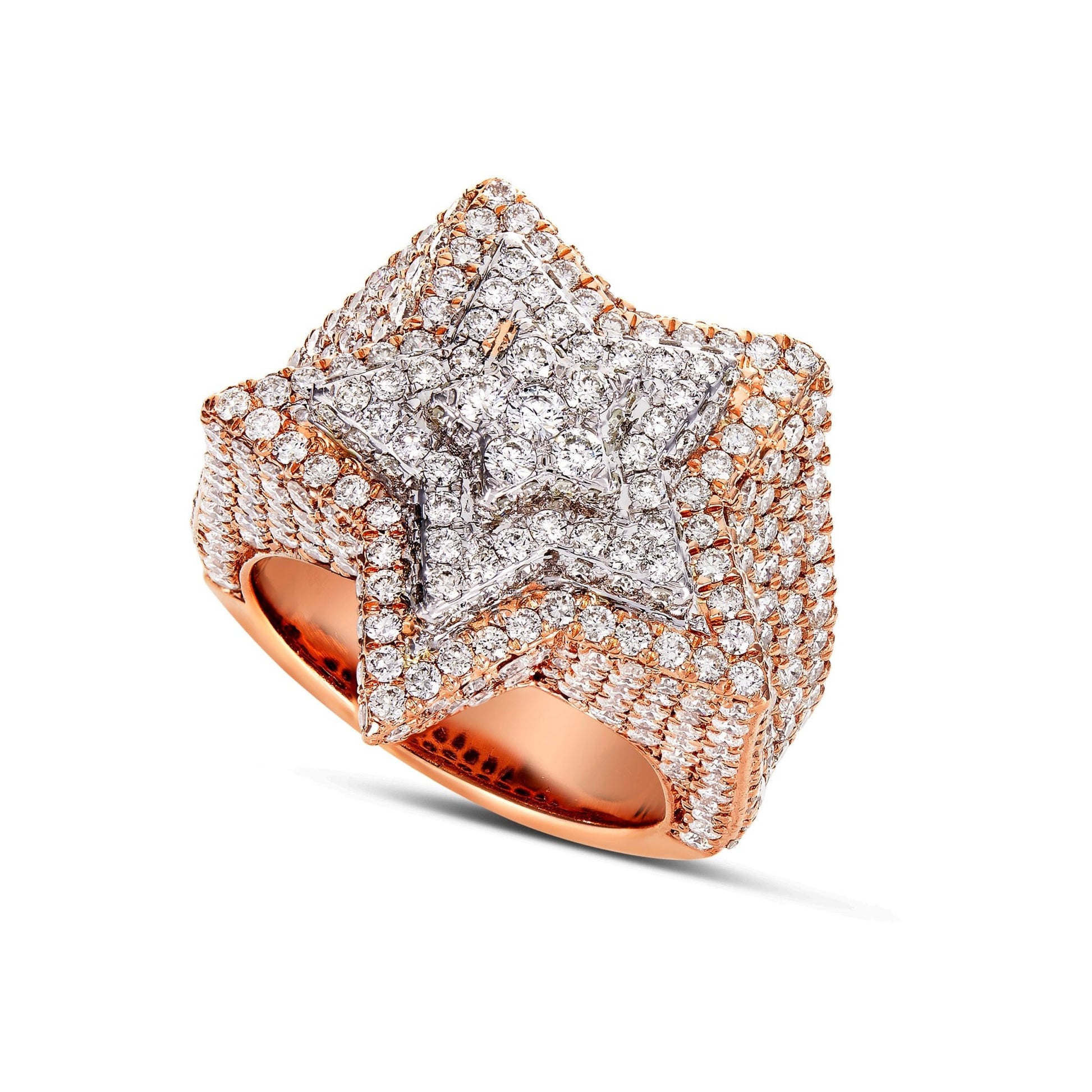 Diamond Star Ring - Shyne Jewelers Rose Gold Shyne Jewelers