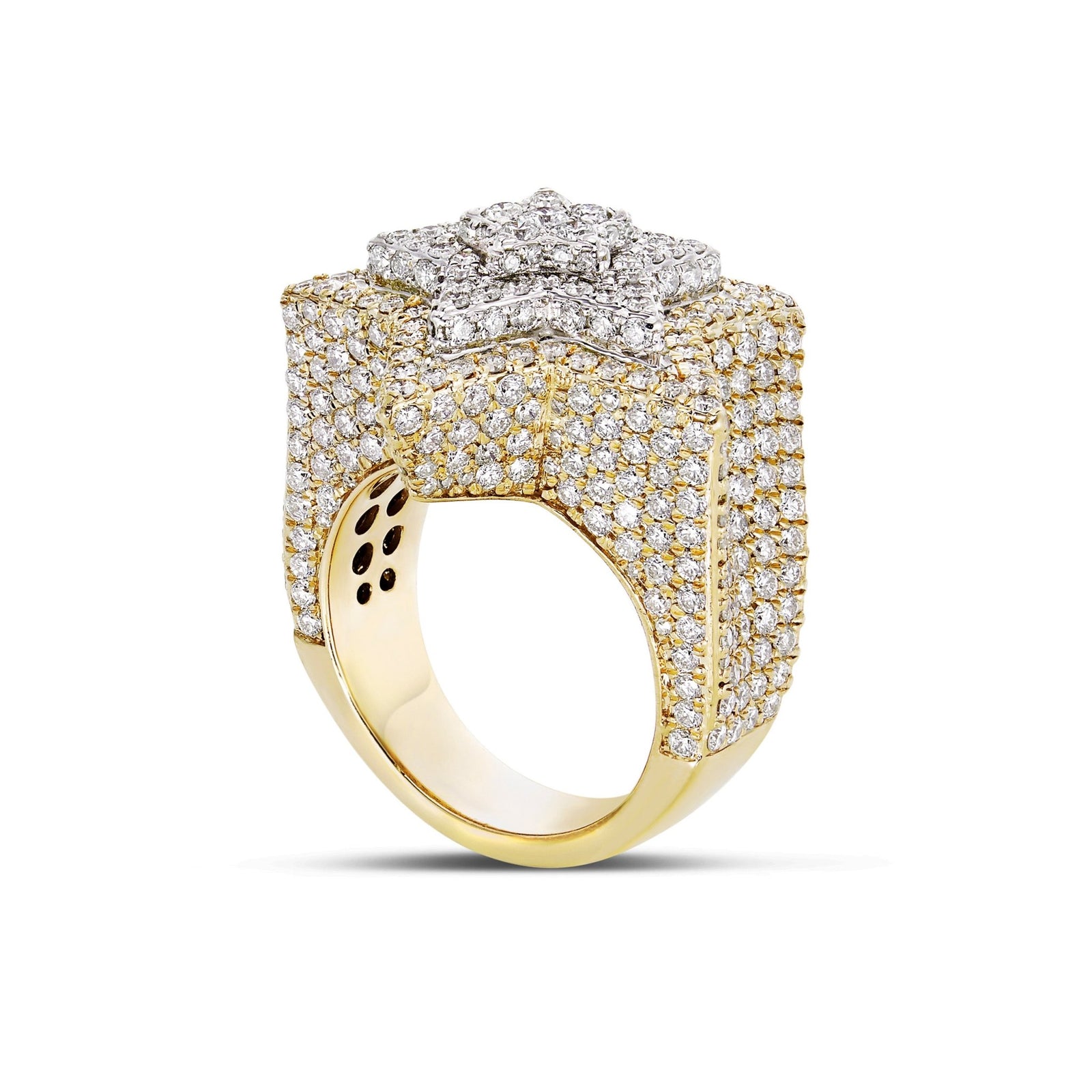 10K Gold 9.40ct Star Shaped Diamond Ring – SHYNE JEWELERS
