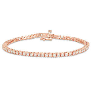 Diamond Tennis Bracelet, 2.2 mm - Shyne Jewelers Rose Gold Shyne Jewelers