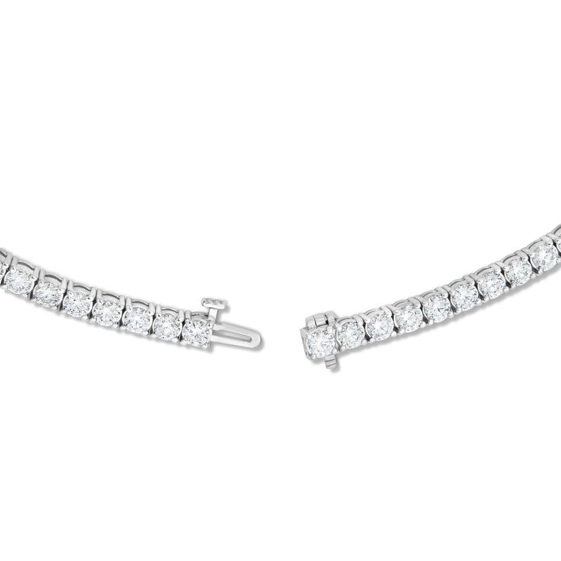 Icebox - 12pt Crown Set Diamond Tennis Necklace 14k Solid Gold 14.00ctw